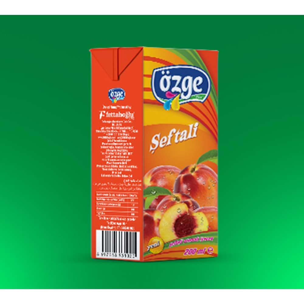 ÖZGE ŞEFTALİ AROMALI İÇECEK 200ml*27AD.